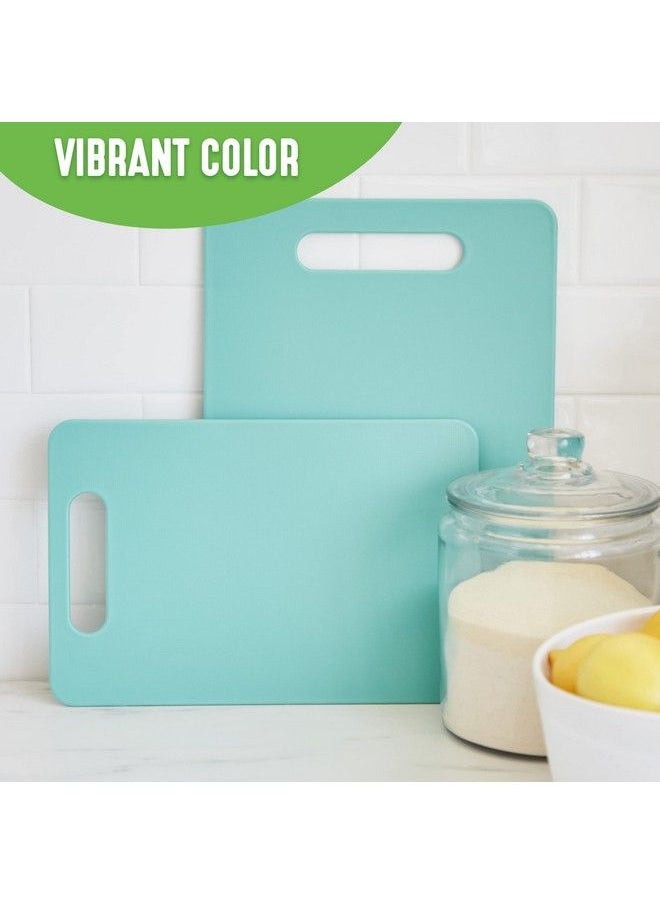 GreenLife 2 Piece Cutting Board Kitchen Set Dishwasher Safe Extra Durable Turquoise  - Image 5