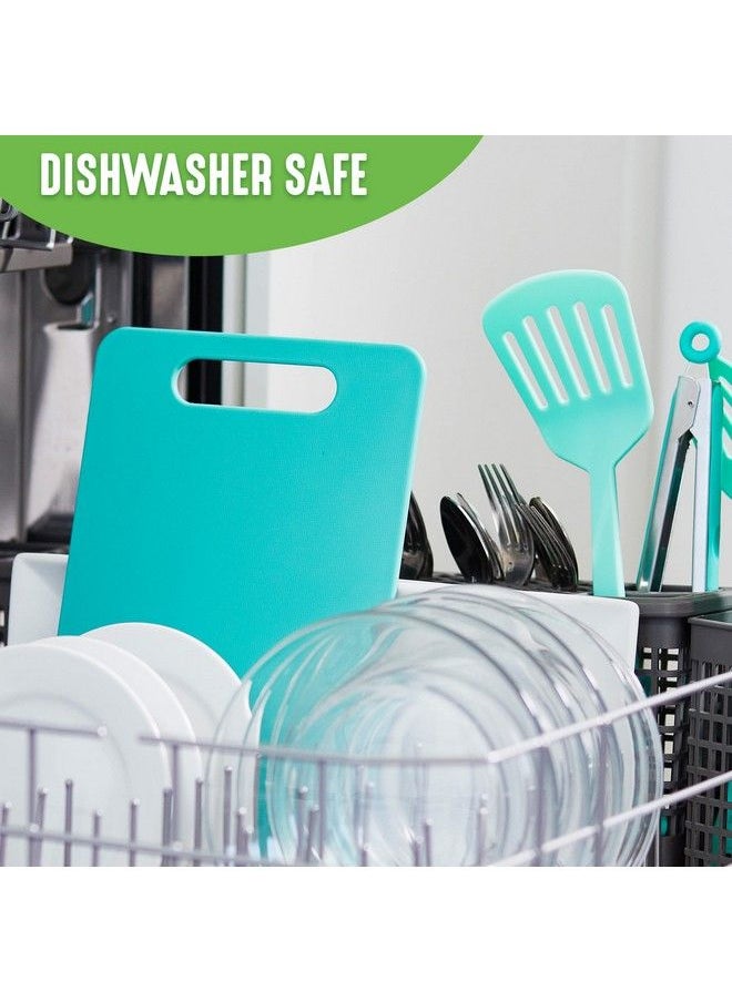 GreenLife 2 Piece Cutting Board Kitchen Set Dishwasher Safe Extra Durable Turquoise  - Image 4