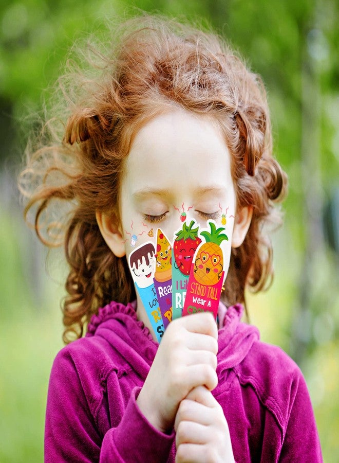 Epakh 60 Pcs Fruit Food Scented Bookmarks for Kids Bulk Bookmarks Funny Classroom Smelly Book Marks Cute S'More Pizza Popcorn Back to School Stuff for Students Teenager Office Home - Image 4