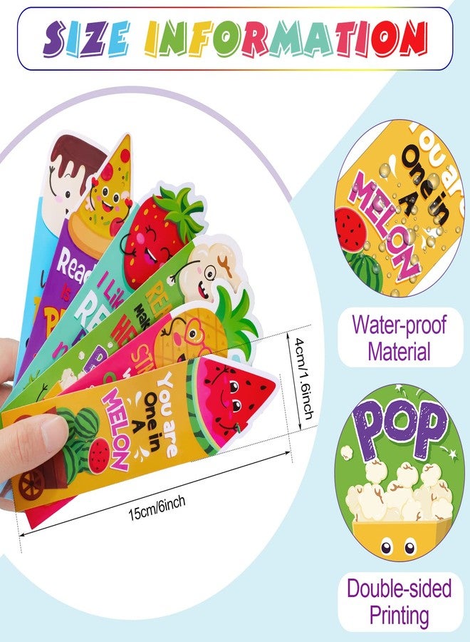 Epakh 60 Pcs Fruit Food Scented Bookmarks for Kids Bulk Bookmarks Funny Classroom Smelly Book Marks Cute S'More Pizza Popcorn Back to School Stuff for Students Teenager Office Home - Image 2