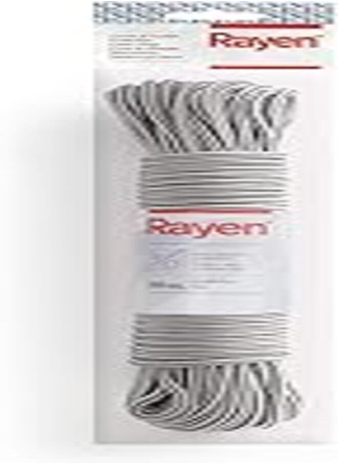 Rayen Rayen 0338 Clothesline | Lying Rope | Indoor & Outdoor Use | Non-Slip | 20 m, Grey and White 