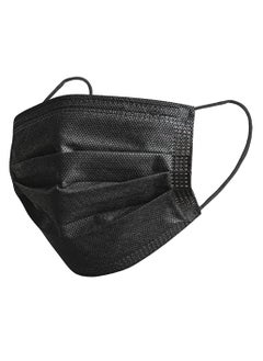Dada 50 Pieces 3 Ply Disposable Black And Face Mask  - Image 3
