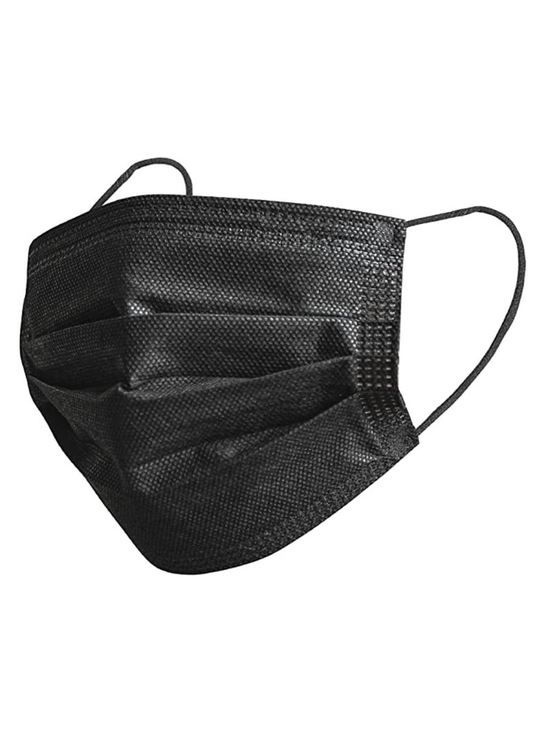 Dada 50 Pieces 3 Ply Disposable Black And Face Mask - Image 3