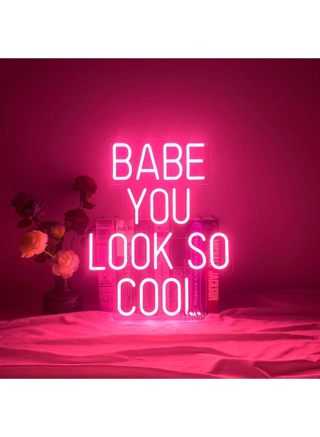 Wayfair Babe You Look So Cool 15" Led Neon Sign  - Image 3