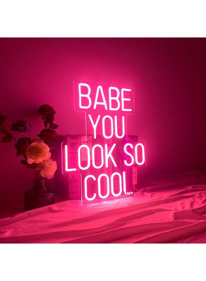 Wayfair Babe You Look So Cool 15" Led Neon Sign  - Image 1