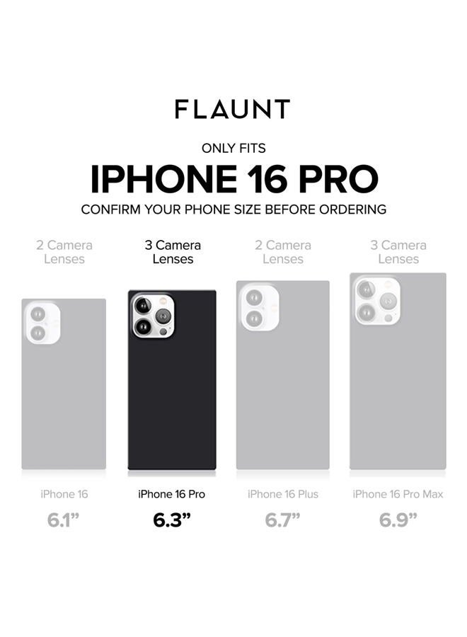 FLAUNT Official Square Protective Case - Compatible with iPhone 16 Pro - Compatible with MagSafe & Wireless Charging - Drop-Tested & Shockproof - (Brown Abalone) - Image 3