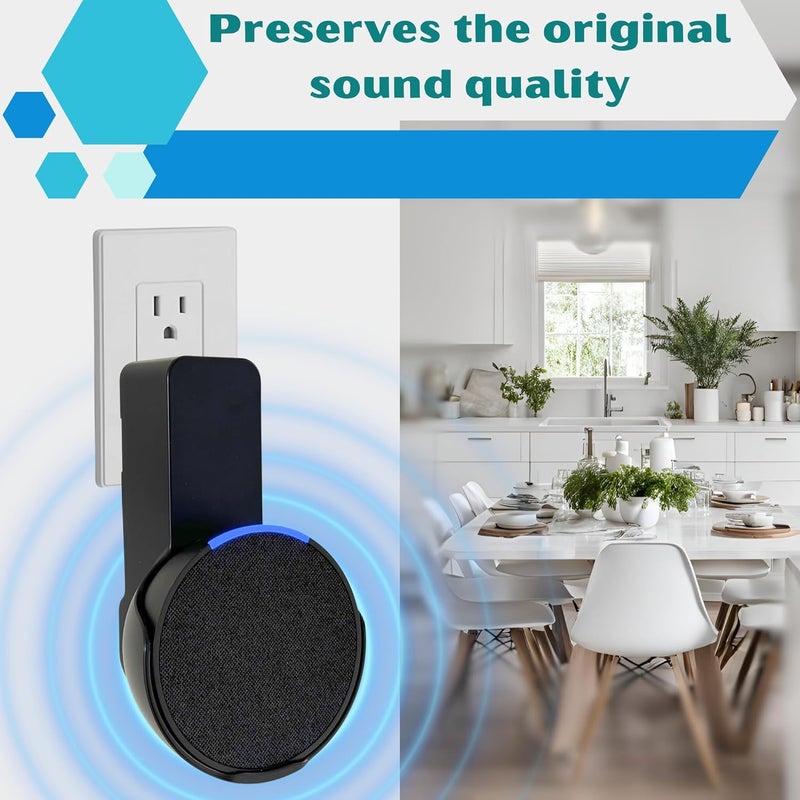 Sintron Wall Mount for Universal Speakers (including Echo Pop) - Black - Image 2