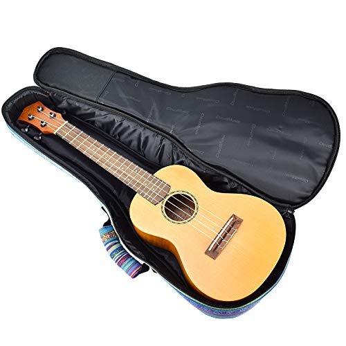 CLOUDMUSIC Ukulele Case Gig Bag Padded Backpack For Soprano 21" Inch(Soprano,Hawaii Blue) - Image 5