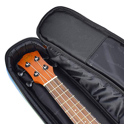 CLOUDMUSIC Ukulele Case Gig Bag Padded Backpack For Soprano 21" Inch(Soprano,Hawaii Blue) - Image 4