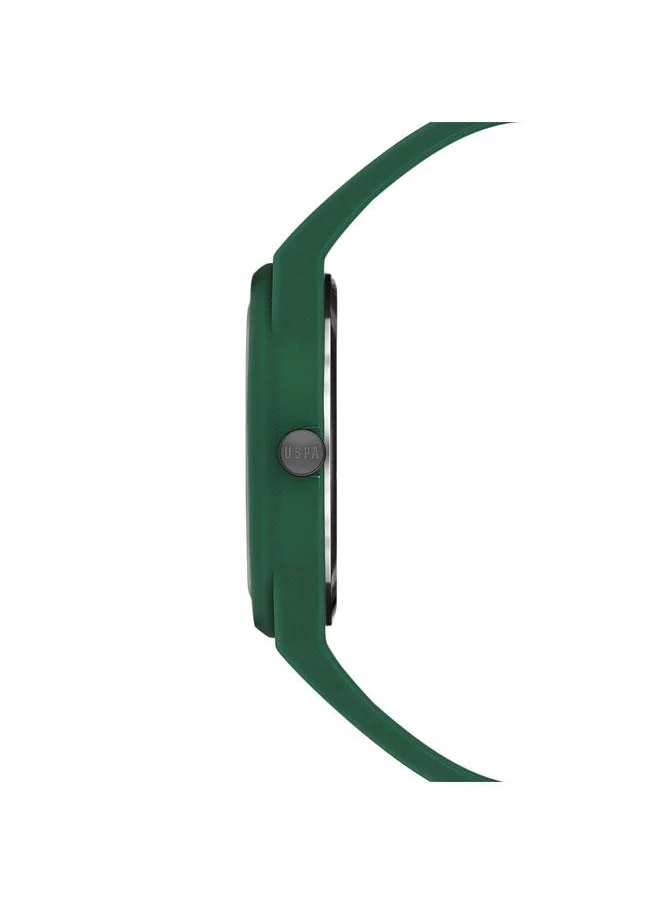 U.S. Polo Assn. Novelties 33mm Women's Watch with Green Dial & Rubber Strap
