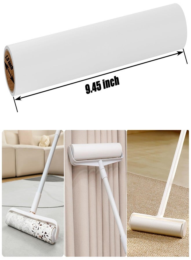 MINGRACE 6 Pack 9.45 inch Lint Roller Refill Extra Sticky 9.4-9.5 inch Wide Large Lint Roller Refills for Floor Pet Hair Remover Replacement Refills Total 360 Sheets (6 Sticky Rolls) - Image 2
