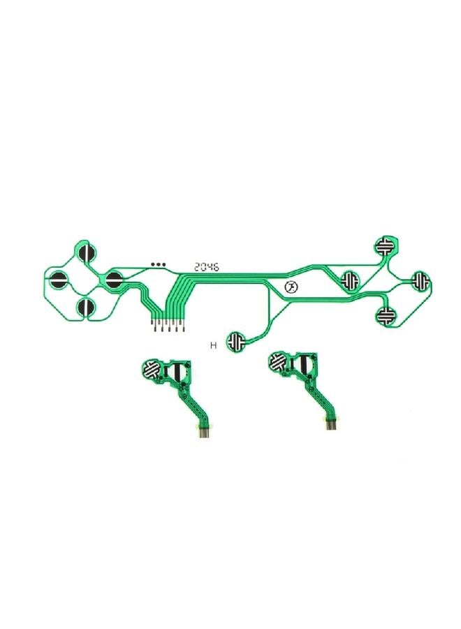 erorex For PS5 V1 Controller 2sets Button Ribbon Circuit Board Conductive Film( Green) - Image 1