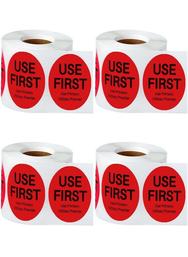 Epakh 2000 Pcs Use First Stickers Food Service 1.5 Inch Inventory Control Labels for Restaurant Permanent Adhesive Food Circle Dot Label Paper(Red) - Image 1