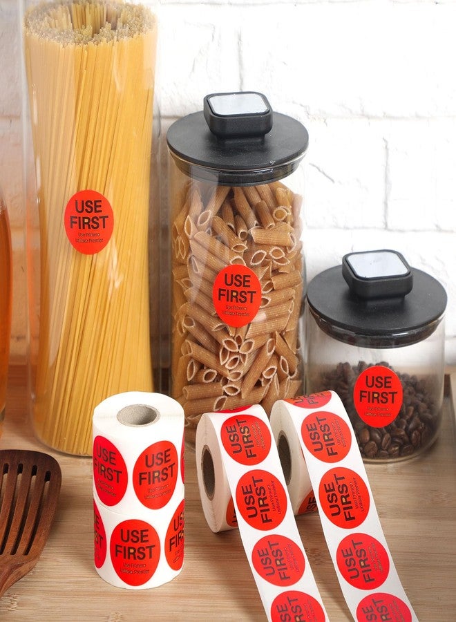 Epakh 2000 Pcs Use First Stickers Food Service 1.5 Inch Inventory Control Labels for Restaurant Permanent Adhesive Food Circle Dot Label Paper(Red) - Image 3