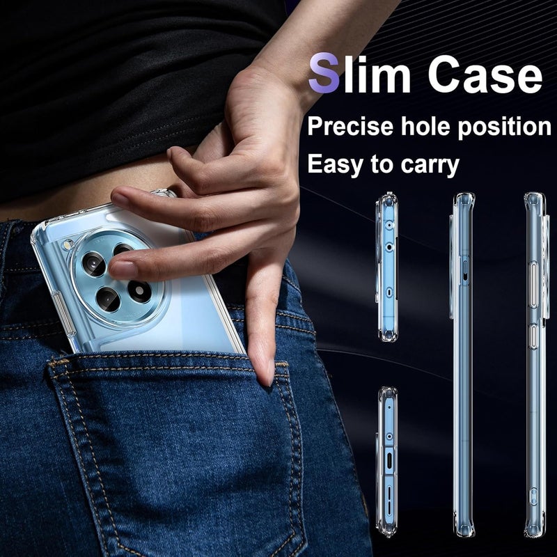 Nishtech for OnePlus 12R 5G (2024) Premium Transparent Hybrid Soft Slim Dust Proof Back Case Cover with Camera Protection - Image 5