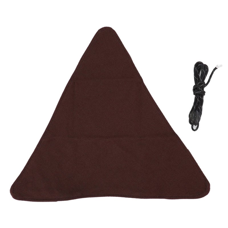 Brown Canvas Portable Foldable Camping Stool For Fishing Hiking Mountaineering - Image 2