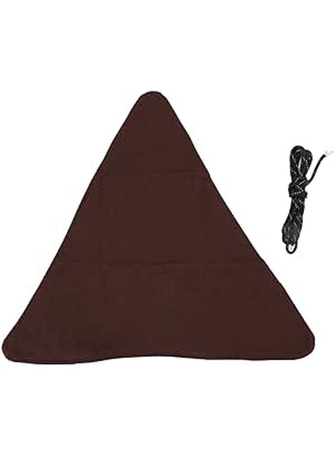 Brown Canvas Portable Foldable Camping Stool For Fishing Hiking Mountaineering - Image 1