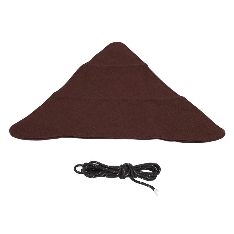 Brown Canvas Portable Foldable Camping Stool For Fishing Hiking Mountaineering - Image 3