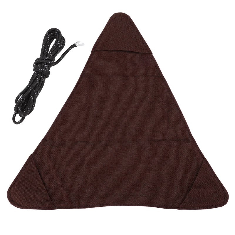 Brown Canvas Portable Foldable Camping Stool For Fishing Hiking Mountaineering - Image 5