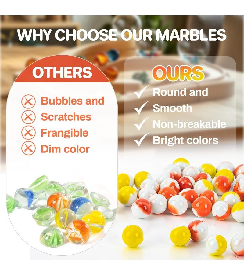Bulk Pack 30 Pieces 16mm Mixed Color Glass Marbles for Vase Filler Chinese Checkers Board Games Party Decor - Image 4