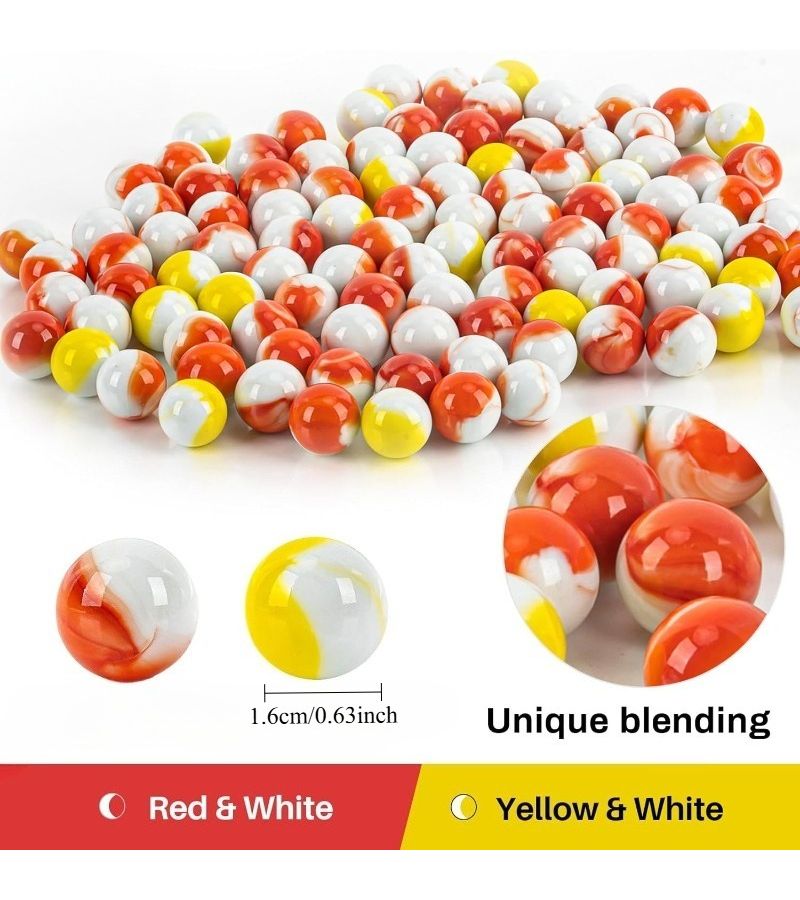 Bulk Pack 30 Pieces 16mm Mixed Color Glass Marbles for Vase Filler Chinese Checkers Board Games Party Decor - Image 3