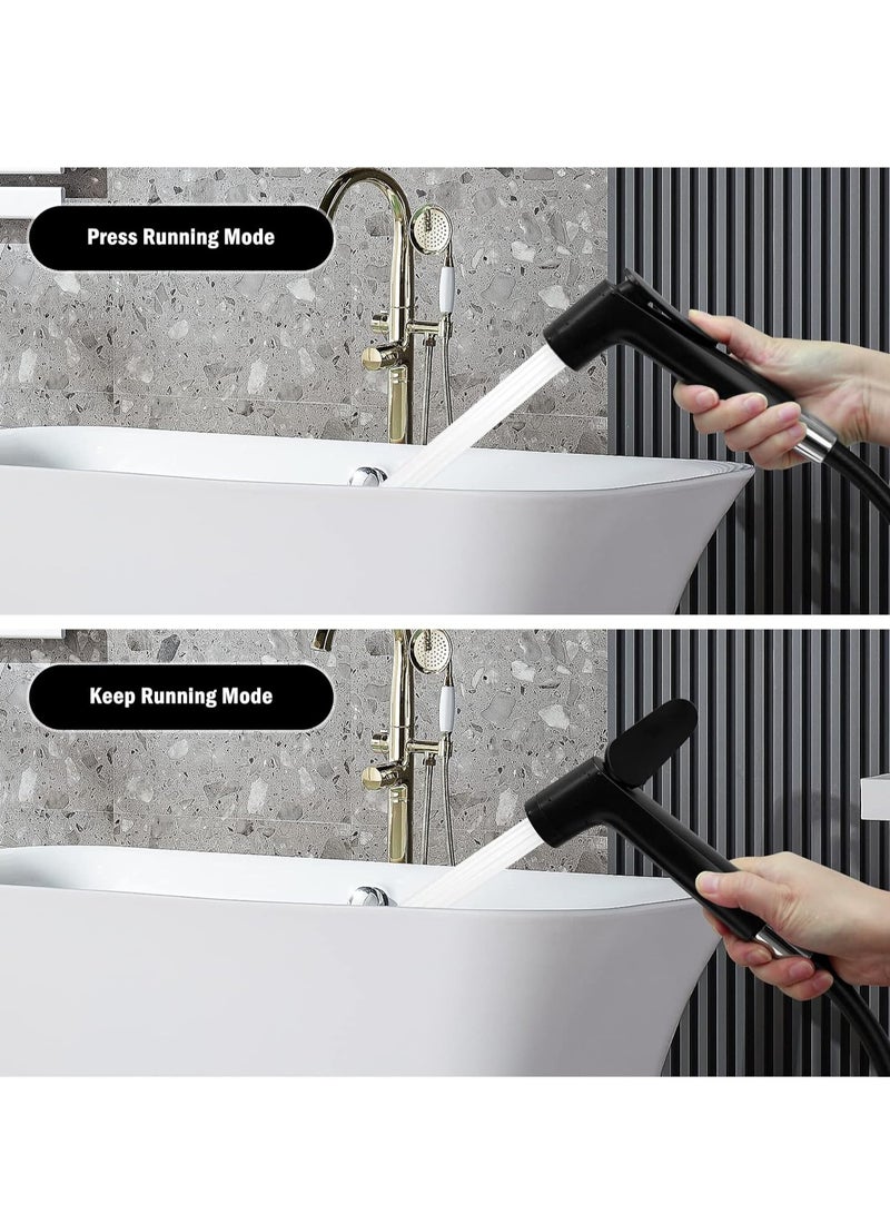 JOGAMS Shattaf Black Handheld Bidet Sprayer for Toilet with 1.5m Stainless Steel Hose Self Cleaning Shattaf Kit for Washroom and Bathroom - Image 3