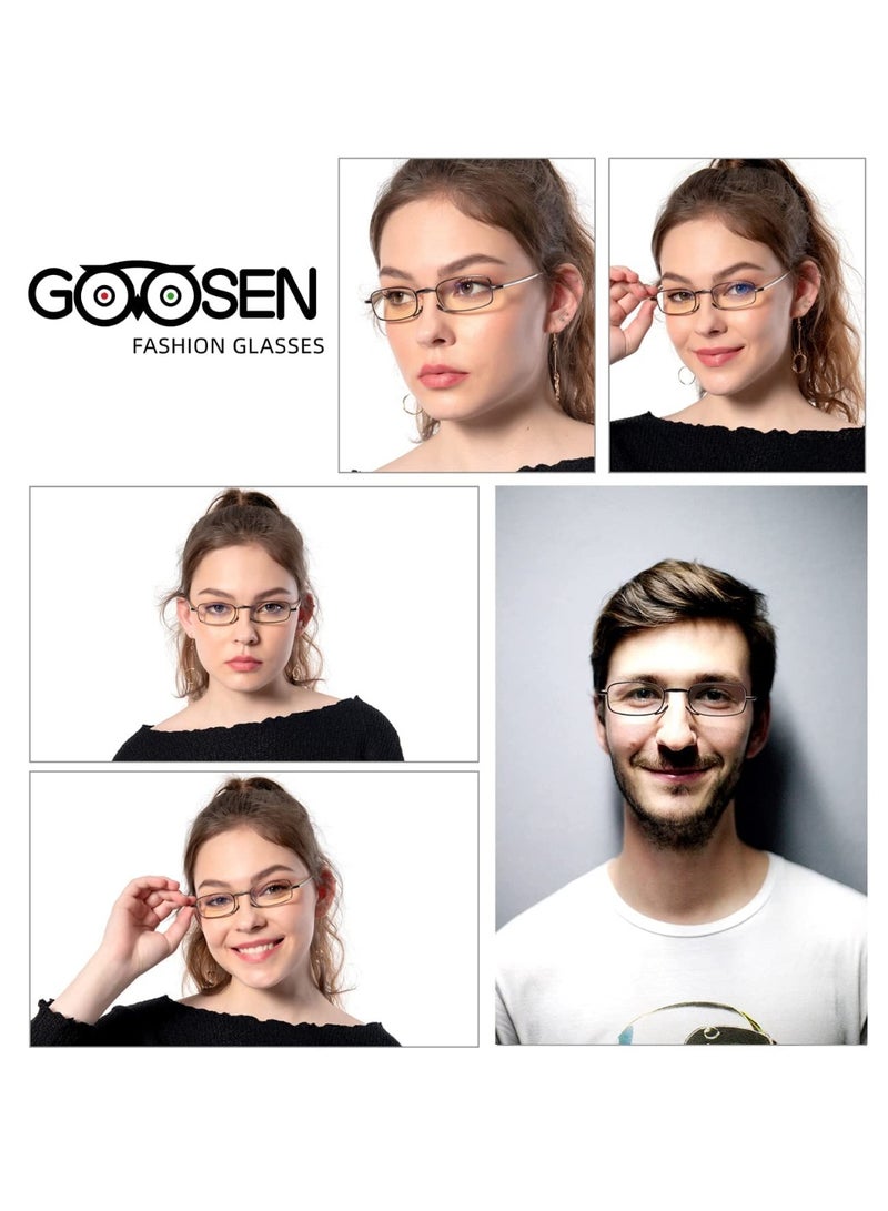 Reading Glasses for Women Men, Keychain Bags Compact Folding Readers, Clear Lens Blue light Glasses Spring Hinge（2.5x） - Image 4