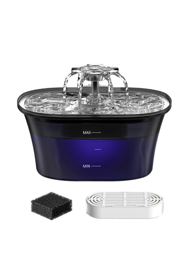 2.5L Cat Fountain Ultra Silent Pet Water Dispenser - Indoor Fountain for Cats - Silent Pump and Faucet Design - Suitable for Cats and Dogs, Black - Image 5