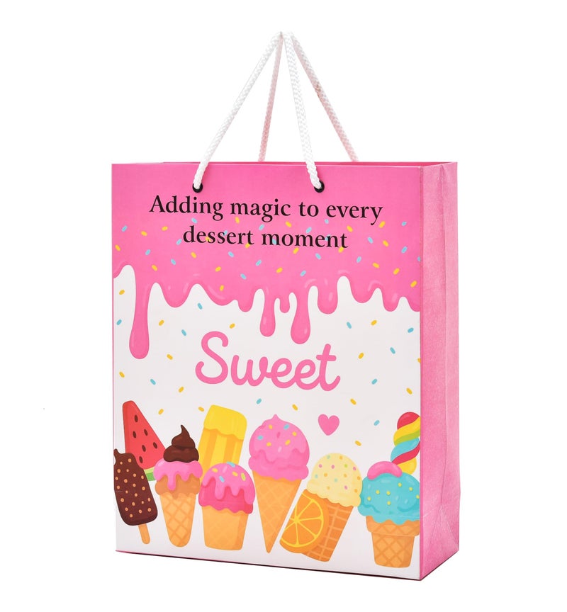 PPJ ® -HAPPY BIRTHDAY DESERT THEME PARTY (30 Pcs.) PAPER CARRY BAG, 10 Inch X 12 Inch X 4 Inch RETURN GIFT/HAPPY BIRTHDAY/RETURN GIFTS/GIFTS/GIFT BAGS/GIFT COVERS (Pack of 30) - Image 1