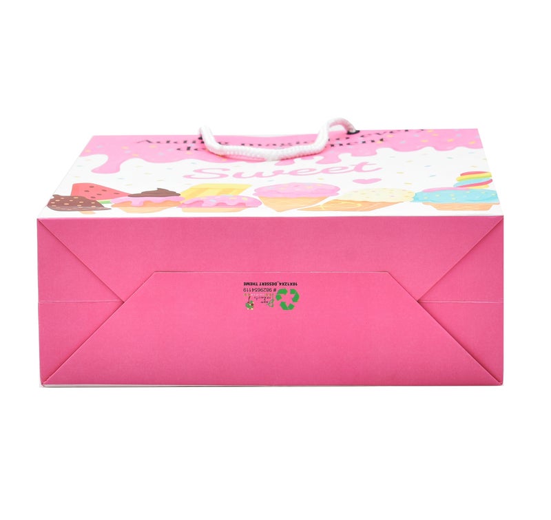 PPJ ® -HAPPY BIRTHDAY DESERT THEME PARTY (30 Pcs.) PAPER CARRY BAG, 10 Inch X 12 Inch X 4 Inch RETURN GIFT/HAPPY BIRTHDAY/RETURN GIFTS/GIFTS/GIFT BAGS/GIFT COVERS (Pack of 30) - Image 3