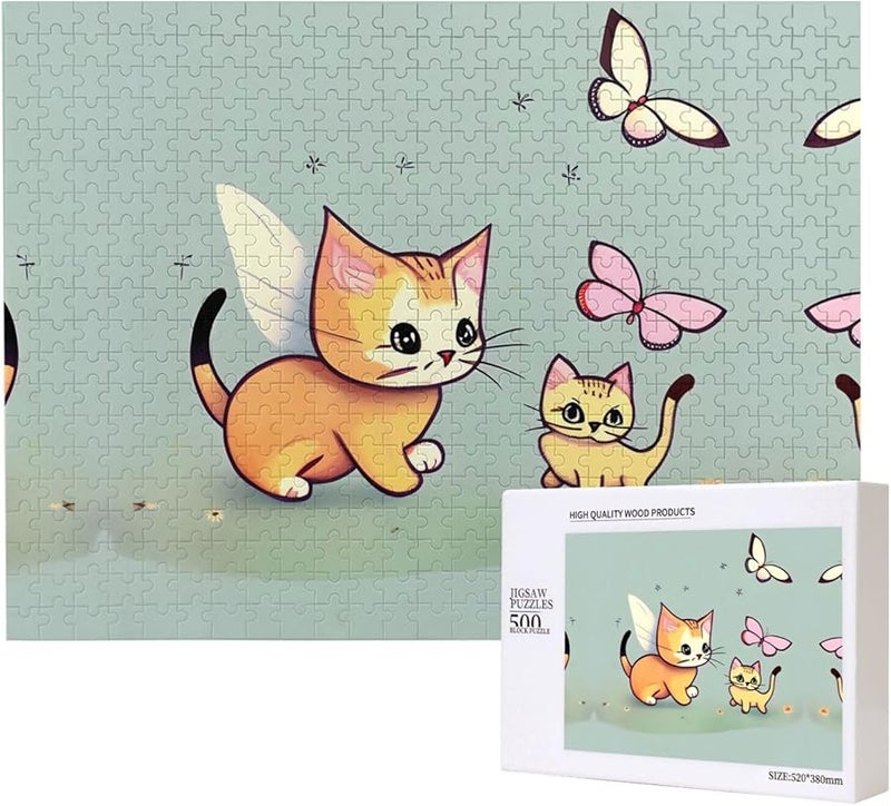 Phayah 500 قطعة لغز الفراشة للبالغين هدية ديكور المنزل 20.4 × 15 - Image 1