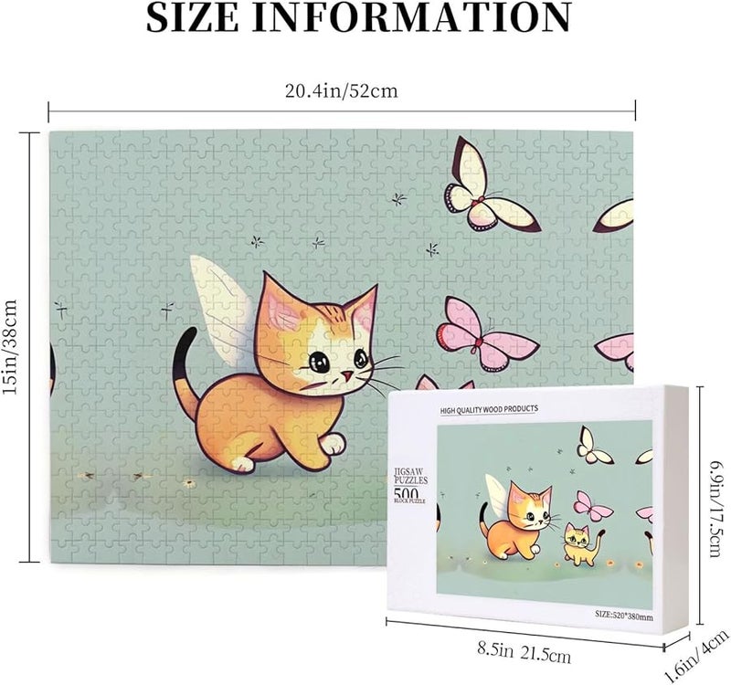 Phayah 500 قطعة لغز الفراشة للبالغين هدية ديكور المنزل 20.4 × 15 - Image 5