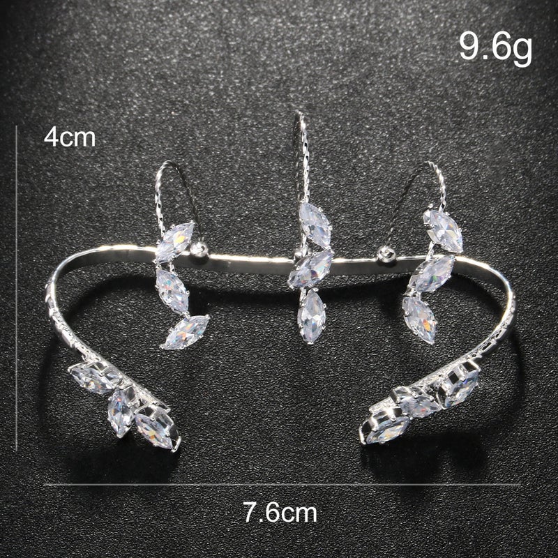 Geometric Zircon Bracelet Adjustable Silver/Gold Women's Bracelet - Image 1