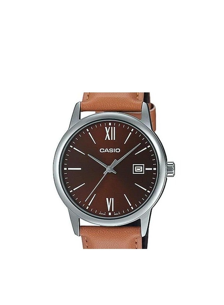 CASIO Men's Wrist Watch MTP-V002L-5B3UDF - 44 mm - Brown - Image 2
