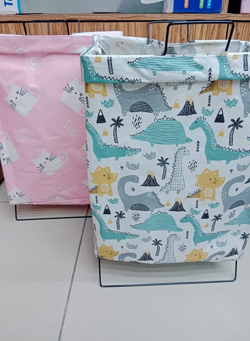 Cloth Clothes Basket Handy Hanging Laundry Basket Tall & Slim Hamper Waterproof Laundry Bag Collapsible Travel Laundry Bag with Breathable Mesh Cover & Soft Handle Laundry Hamper Random design & Color - Image 4