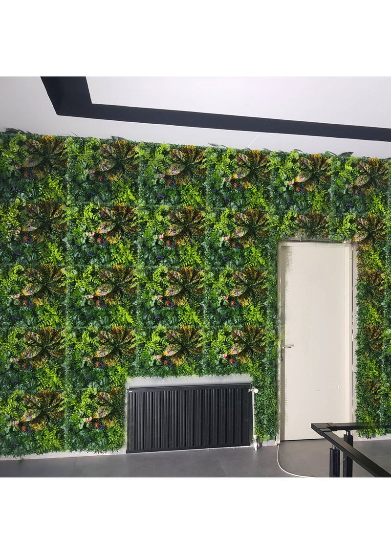 LINGWEI Artificial Hedge Grass Wall Panel 50x50 cm | UV Resistant Faux Greenery for Indoor & Outdoor Privacy & Decor  - Image 4