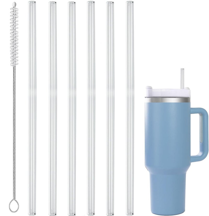 MLKSI MLKSI Replacement Straw for Stanley 40 oz 30 oz Cup Tumbler 6 Pack Extra Long Reusable Straws for Stanley 40 oz Cup Straw for Stanley Tumbler Accessorie 