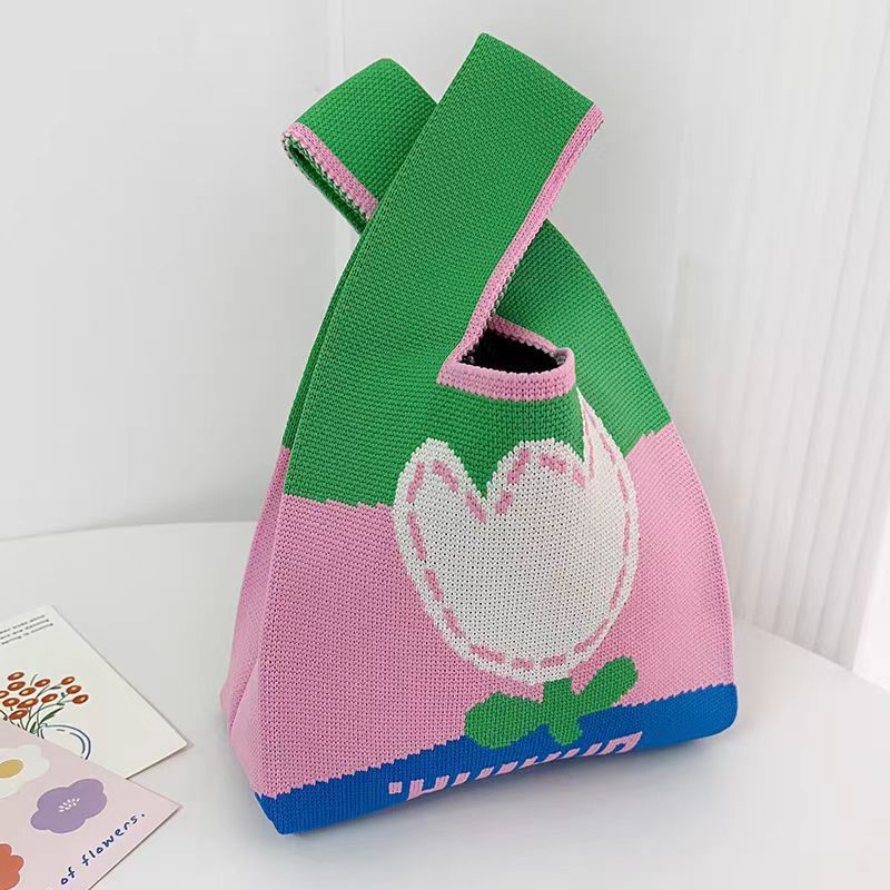 South Korea Ins Knitted Bag Girl'S Vesel Bag Knitted Handbag Knitted Bag Handbag Knitted Bag Crossbody - Image 5