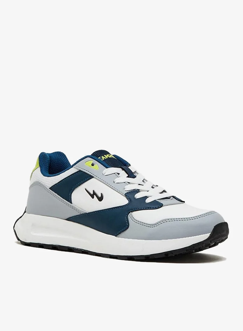 كامبس أحذية رياضية رجالية منخفضة بتصميم كتل ألوان بتصميم حضري أنيق مع إسفنج ميموري لراحة طوال اليوم