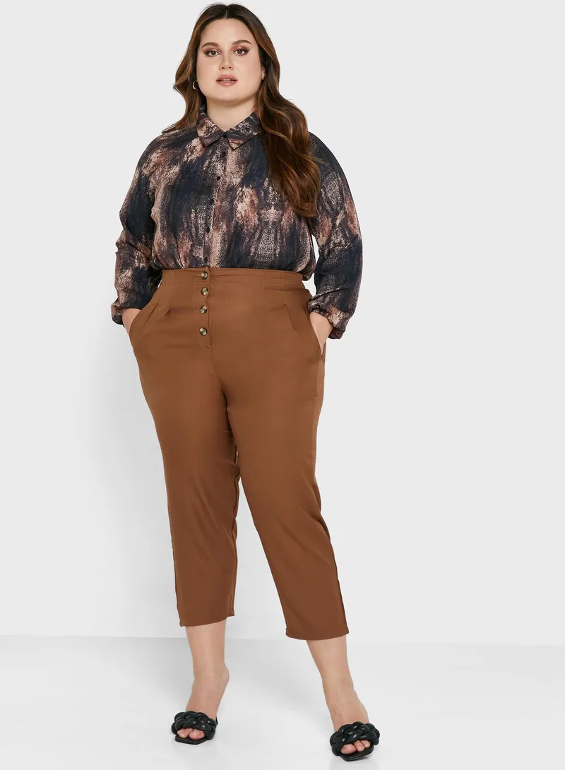 Ella Plus Buttoned Front Trousers