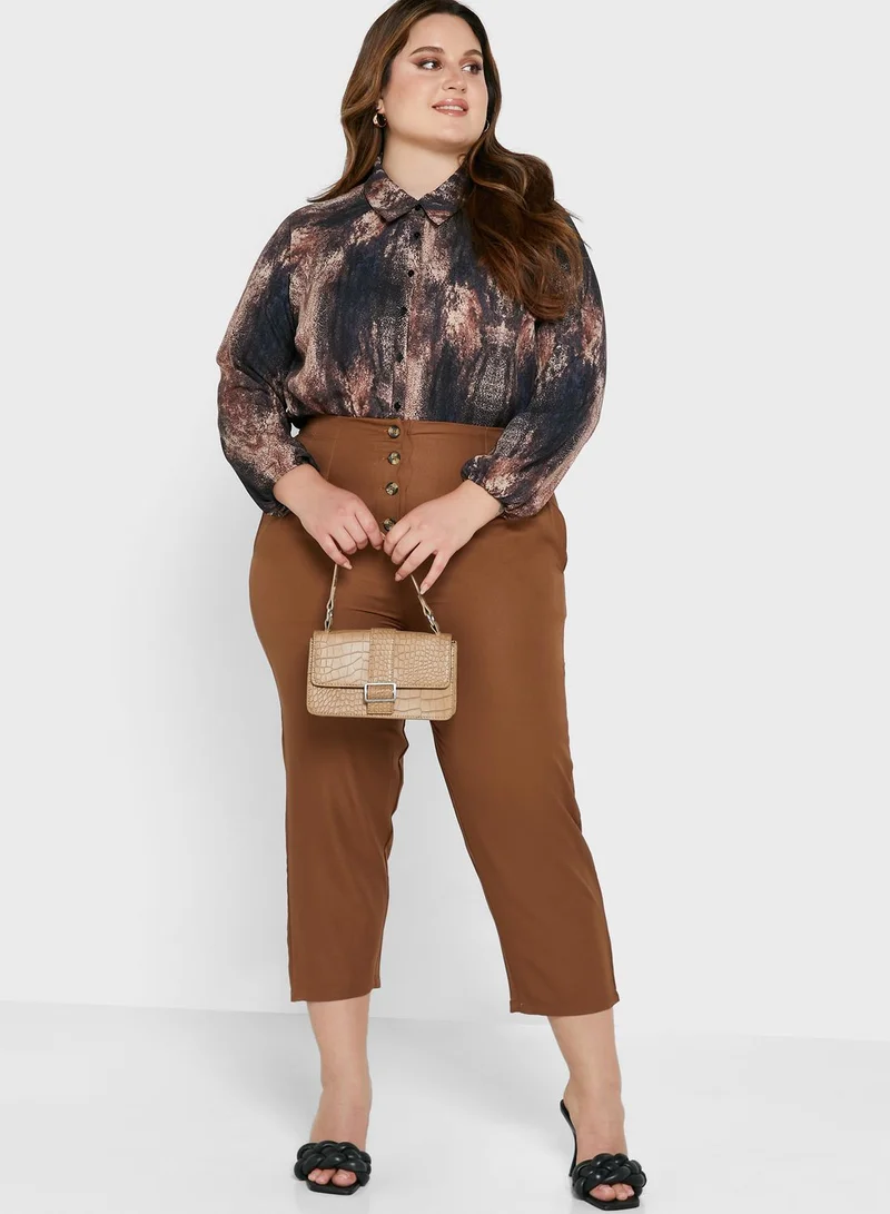 Ella Plus Buttoned Front Trousers