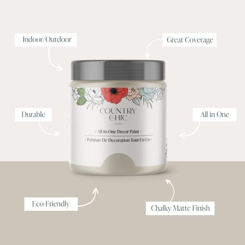 Country Chic Paint Country Chic All-in-One Chalk Paint for Furniture, Cabinets, Home Decor, Eco-Friendly, Matte Finish, Built-In Primer & Top Coat for Wood, Metal - No Wax Needed (Sunday Tea (Warm Grey), Sample (4 oz)) - - Image 2