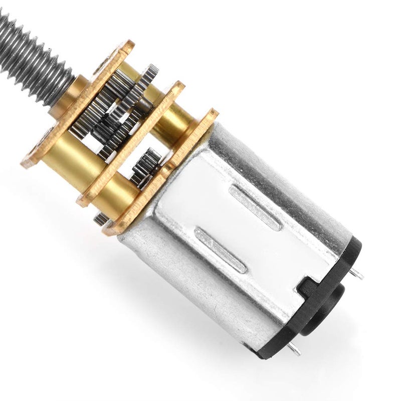 DC Gear Motor, Metal Gear N20 Reduction Motor 12V 600RPM with Pure Copper Coil, Low Noise High Torque M4 X 100mm Output Shaft for Lifts Mechanical Arms Toys (6V 500RPM) - Image 2