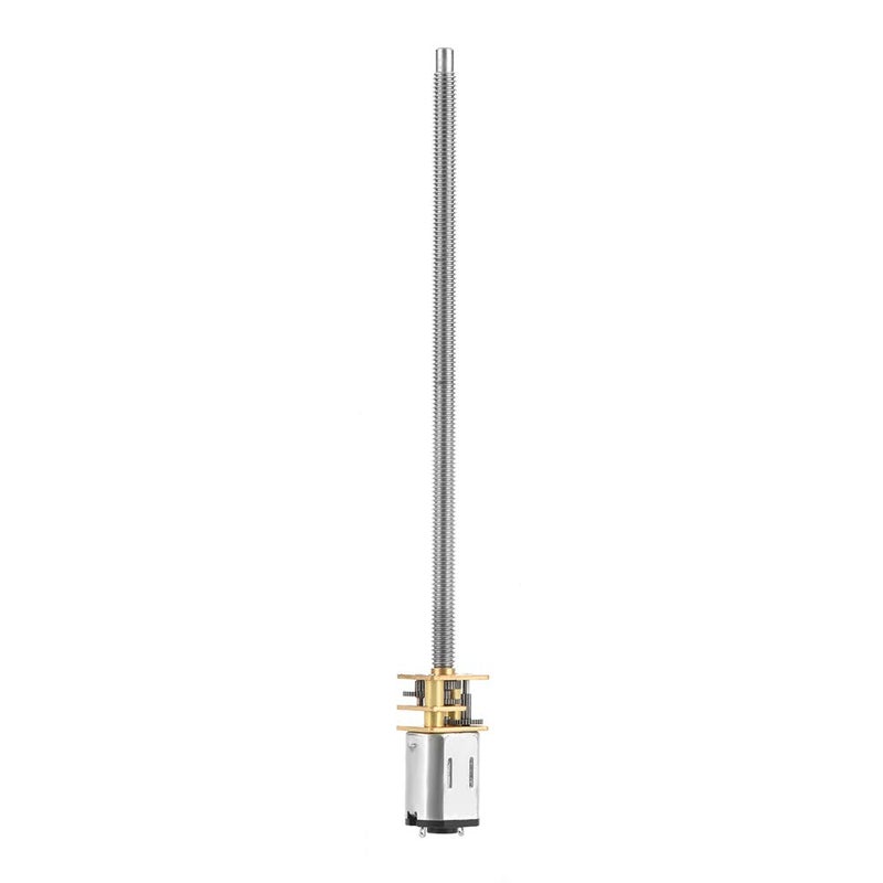 DC Gear Motor, Metal Gear N20 Reduction Motor 12V 600RPM with Pure Copper Coil, Low Noise High Torque M4 X 100mm Output Shaft for Lifts Mechanical Arms Toys (6V 500RPM) - Image 1