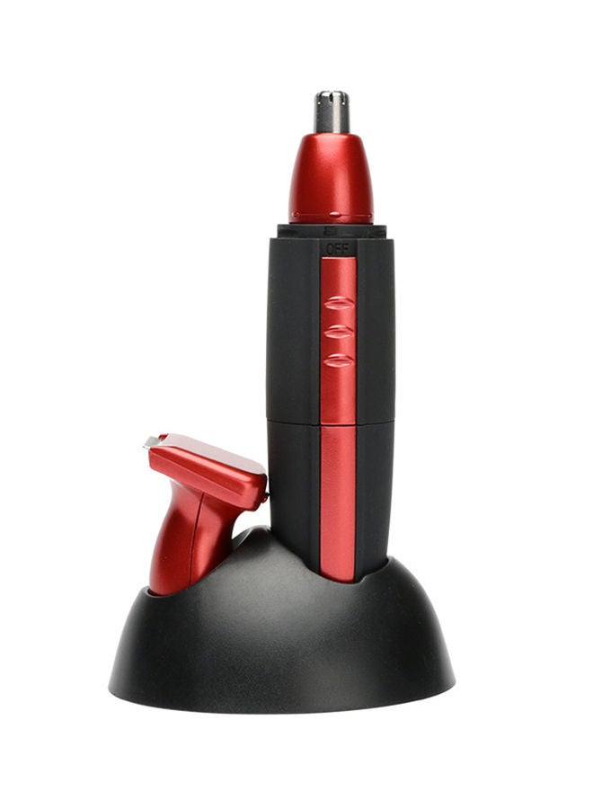 NIBEMINENT 2-In-1 Electric Nose Ear Facial Hair Trimmer Set Red/Black 13x2.8centimeter - Image 1