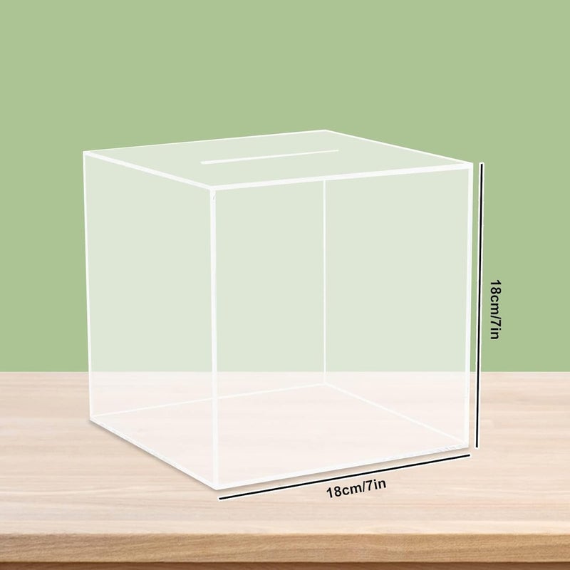 ARS Clear Acrylic Piggy Bank for Adults and Kids - Unopenable Money Box, Transparent Coin Saving Pot - Image 3