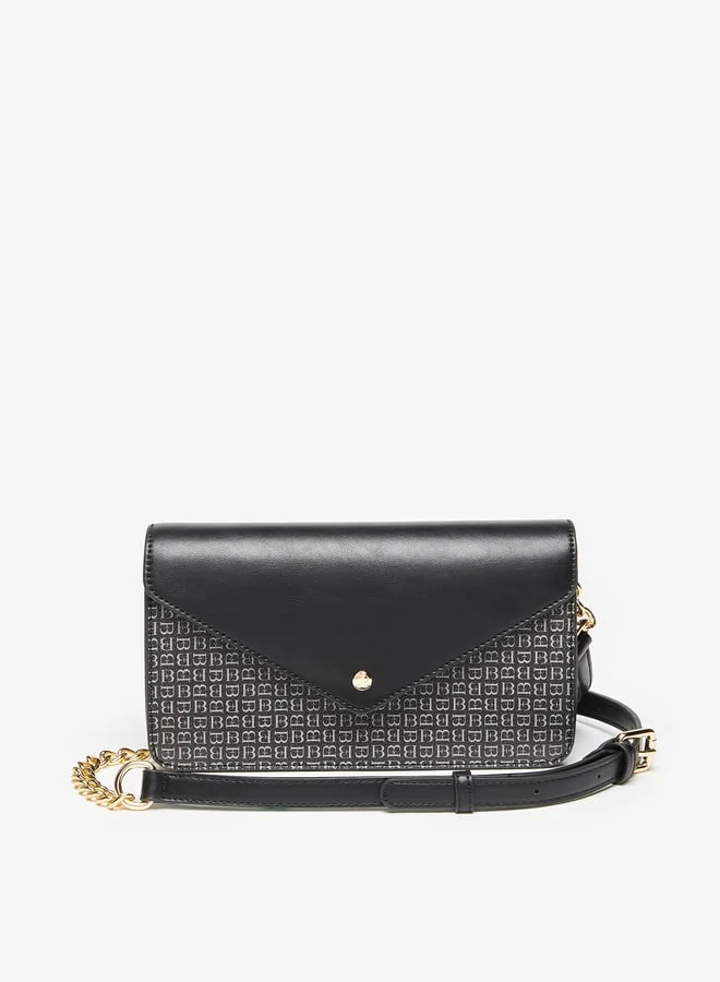 Flora Bella By Shoexpress Monogram Print Crossbody Bag