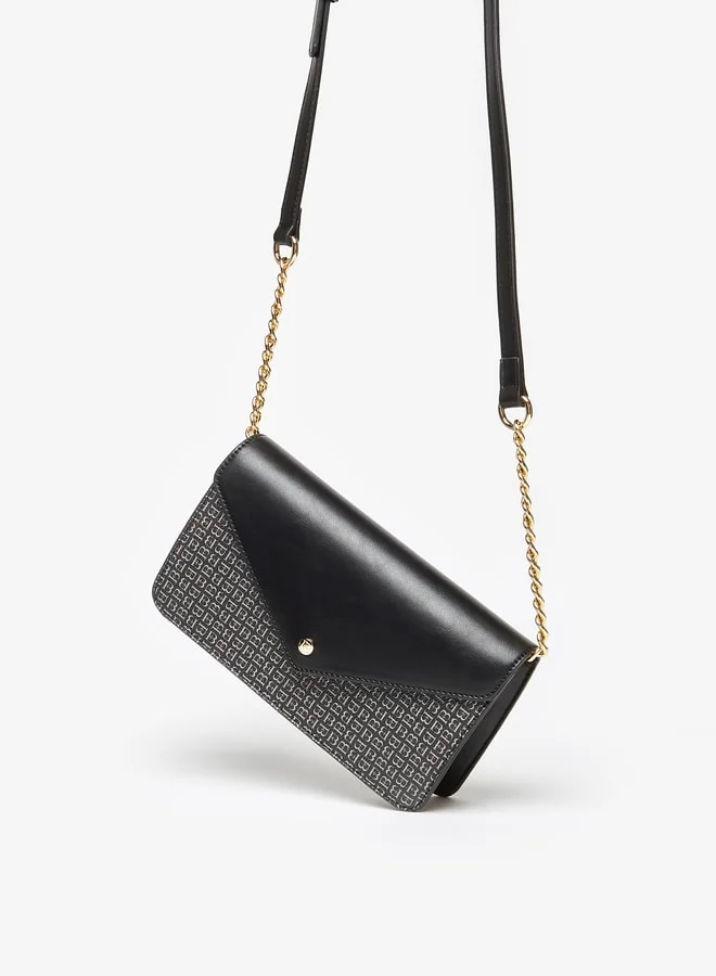 Flora Bella By Shoexpress Monogram Print Crossbody Bag