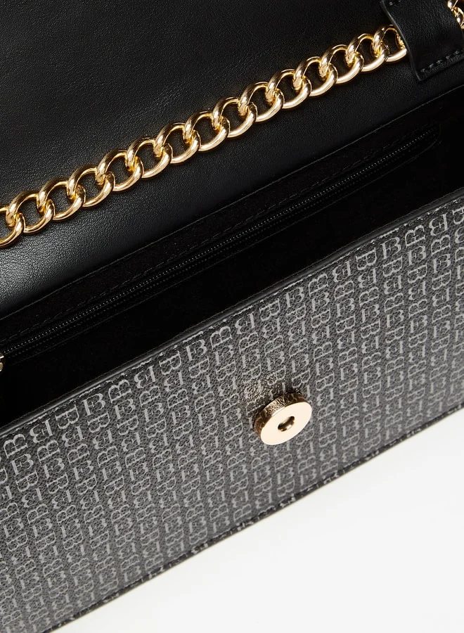 Flora Bella By Shoexpress Monogram Print Crossbody Bag