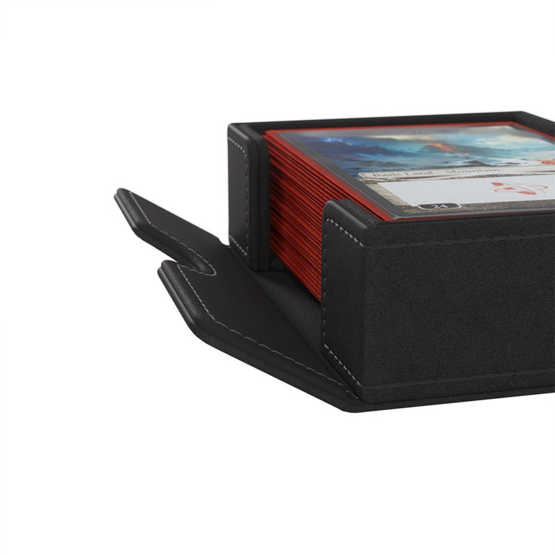 Gamegenic Cards Lair 400+ Convertible Deck Box - Double-Sleeved Card Storage, Holds up to 400 Cards, Premium Card Game Protector, Nexofyber Surface, Black Color, Made - Image 5